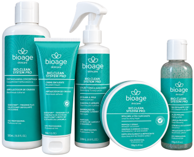 KIT LIMPEZA DE PELE 5 ITENS  BIO CLEAN SYSTEM BIOAGE